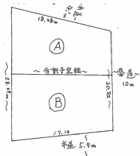 真岡市熊倉町、土地の間取り画像です