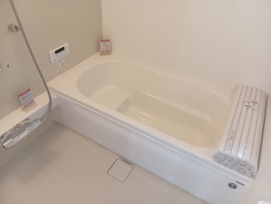 真岡市熊倉町、新築一戸建ての風呂画像です