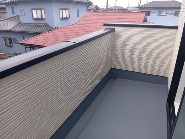 真岡市熊倉町、新築一戸建てのバルコニー画像です
