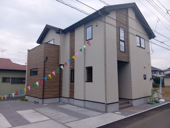 真岡市熊倉町、新築一戸建ての外観画像です