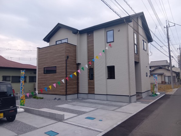 真岡市熊倉町、新築一戸建ての外観画像です