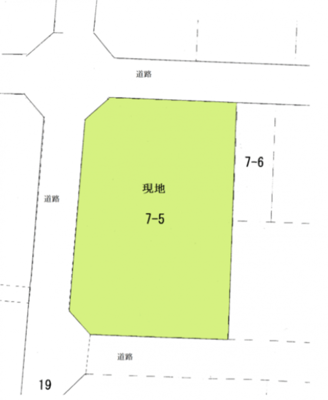 真岡市さくら、土地の間取り画像です