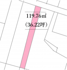 真岡市台町、土地の間取り画像です