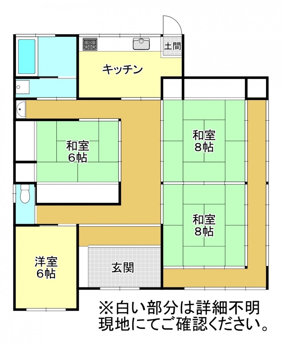 真岡市久下田、中古一戸建ての間取り画像です