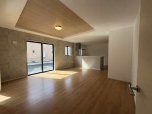 真岡市下高間木、新築一戸建ての居間画像です