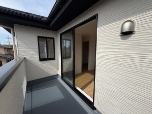 真岡市下高間木、新築一戸建てのバルコニー画像です