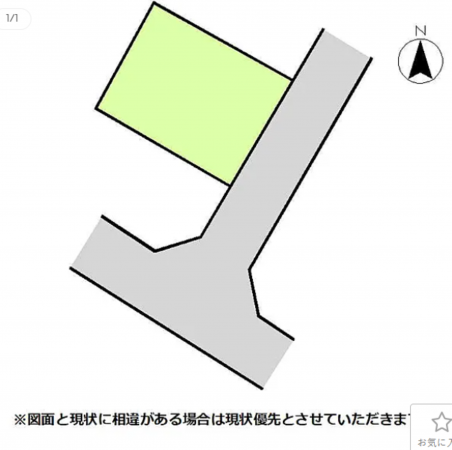 真岡市並木町、土地の間取り画像です