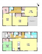 芳賀郡市貝町大字赤羽、新築一戸建ての間取り画像です