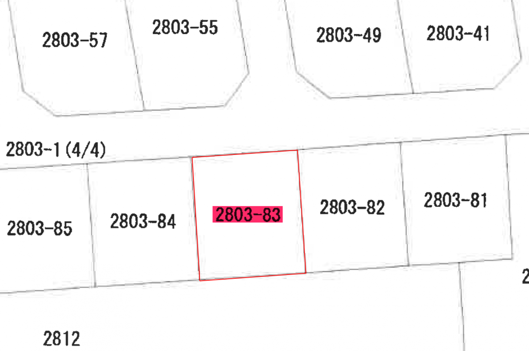 芳賀郡益子町大字塙、土地の間取り画像です