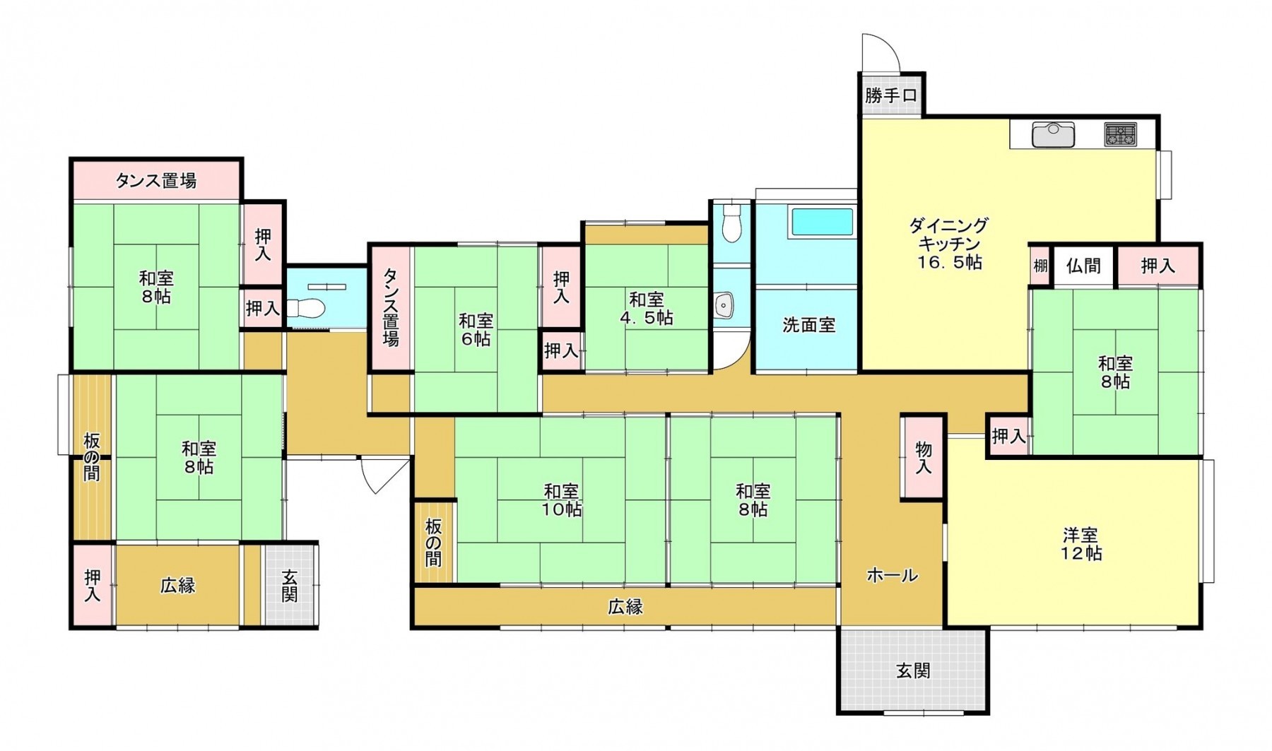 真岡市久下田、中古一戸建ての間取り画像です