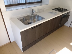 真岡市長田、中古一戸建てのキッチン画像です