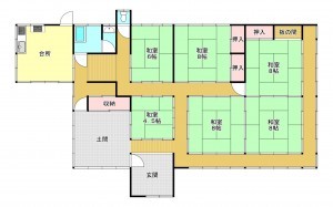芳賀郡益子町大字山本、中古一戸建ての間取り画像です