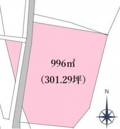 芳賀郡市貝町大字市塙、土地の間取り画像です