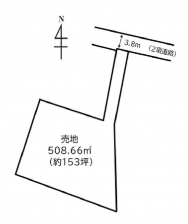 真岡市西郷、土地の間取り画像です