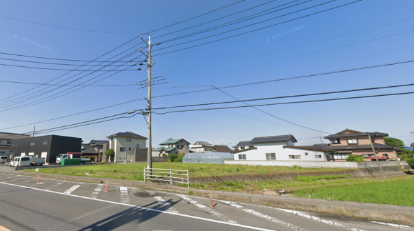 真岡市長田、土地の画像です