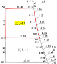 真岡市さくら、土地の間取り画像です