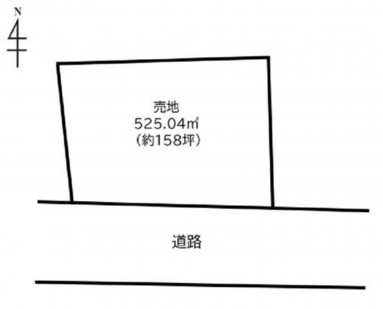 真岡市中、土地の間取り画像です