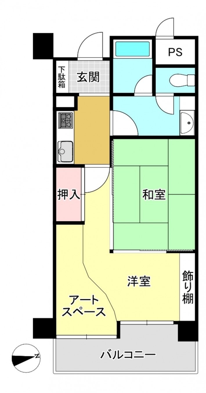 芳賀郡益子町大字益子、マンションの間取り画像です