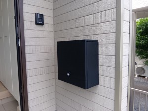 真岡市長田、新築一戸建ての玄関画像です