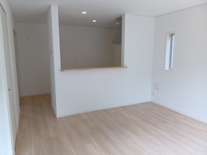 真岡市長田、新築一戸建ての居間画像です