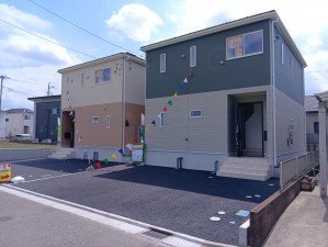 真岡市長田、新築一戸建ての外観画像です