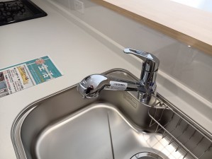 真岡市長田、新築一戸建てのキッチン画像です