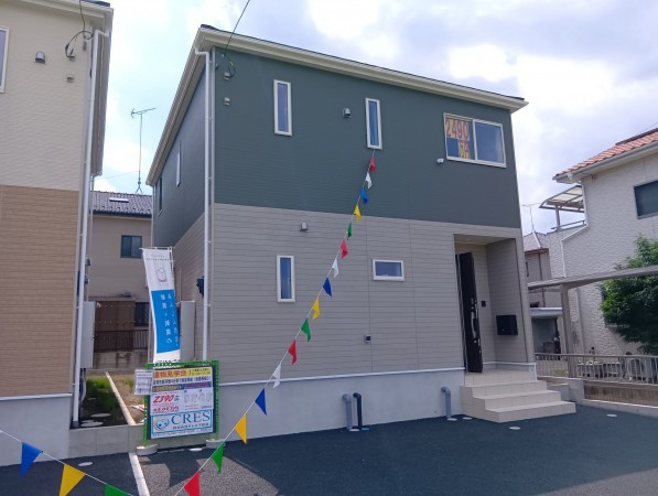 真岡市長田、新築一戸建ての外観画像です