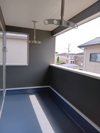 真岡市長田、新築一戸建てのバルコニー画像です