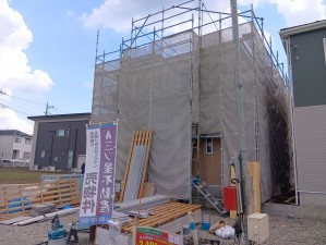 真岡市長田、新築一戸建ての外観画像です