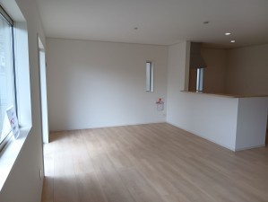 真岡市長田、新築一戸建ての居間画像です
