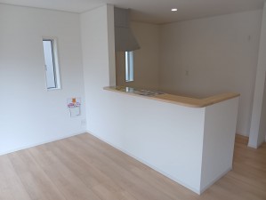 真岡市長田、新築一戸建ての居間画像です
