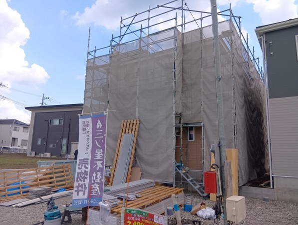 真岡市長田、新築一戸建ての外観画像です