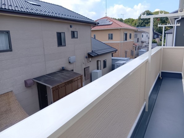 真岡市長田、新築一戸建てのバルコニー画像です