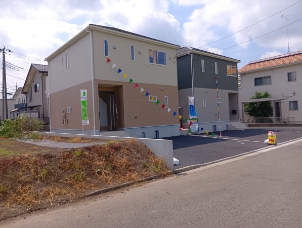 真岡市長田、新築一戸建ての外観画像です