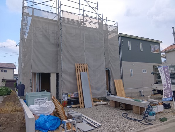 真岡市長田、新築一戸建ての外観画像です