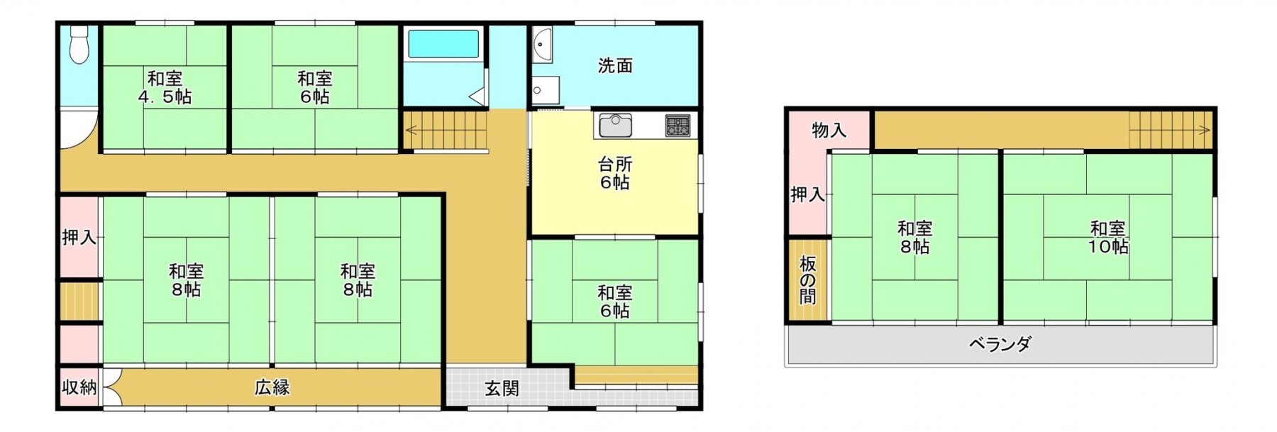 真岡市石島、中古一戸建ての間取り画像です