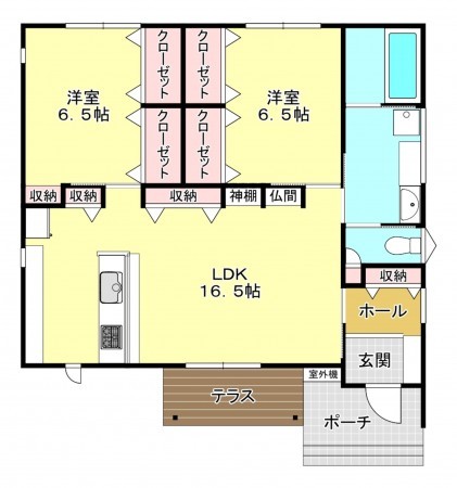 宇都宮市小幡１丁目、中古一戸建ての間取り画像です