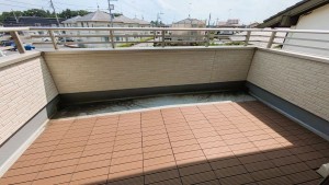 真岡市亀山、中古一戸建てのバルコニー画像です