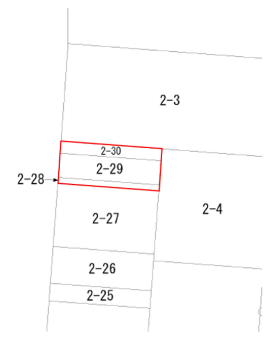 真岡市中萩、土地の間取り画像です