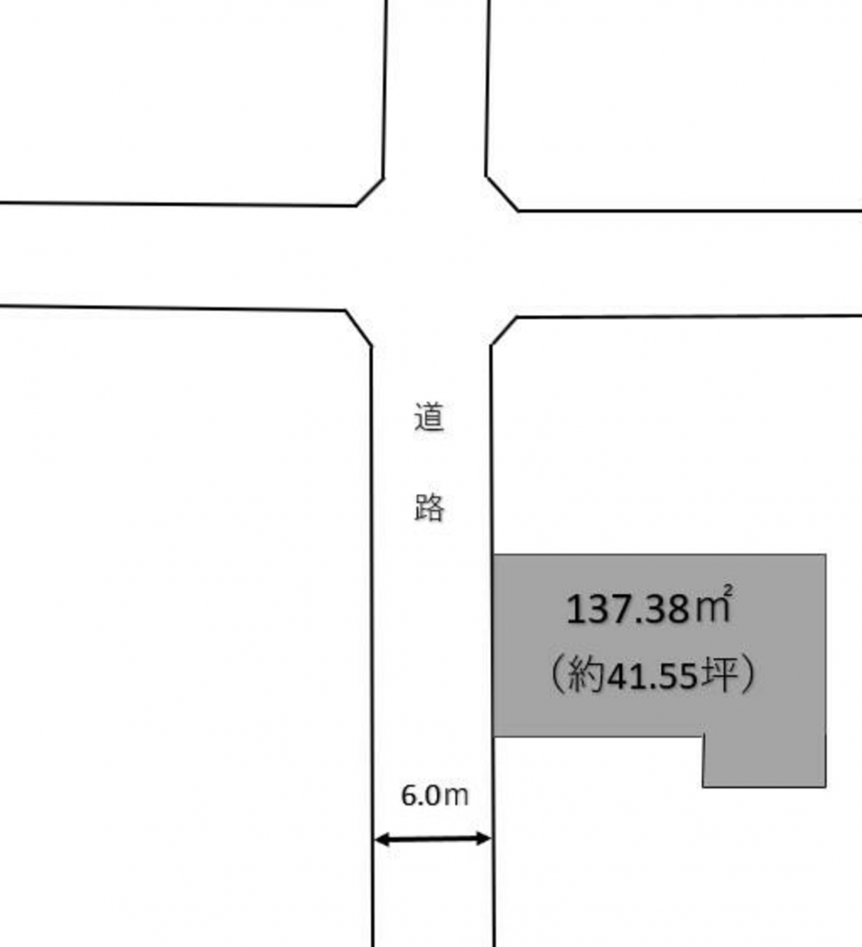 真岡市亀山、土地の間取り画像です