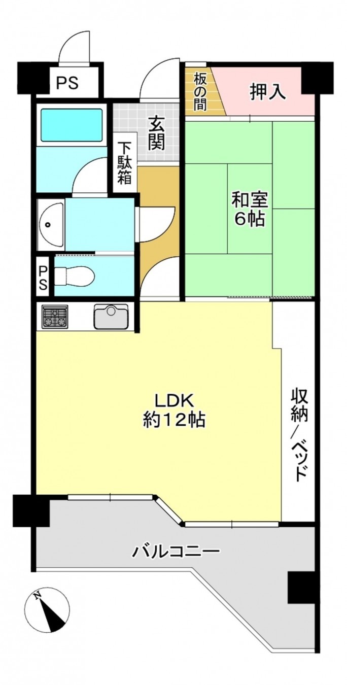 芳賀郡益子町大字益子、マンションの間取り画像です