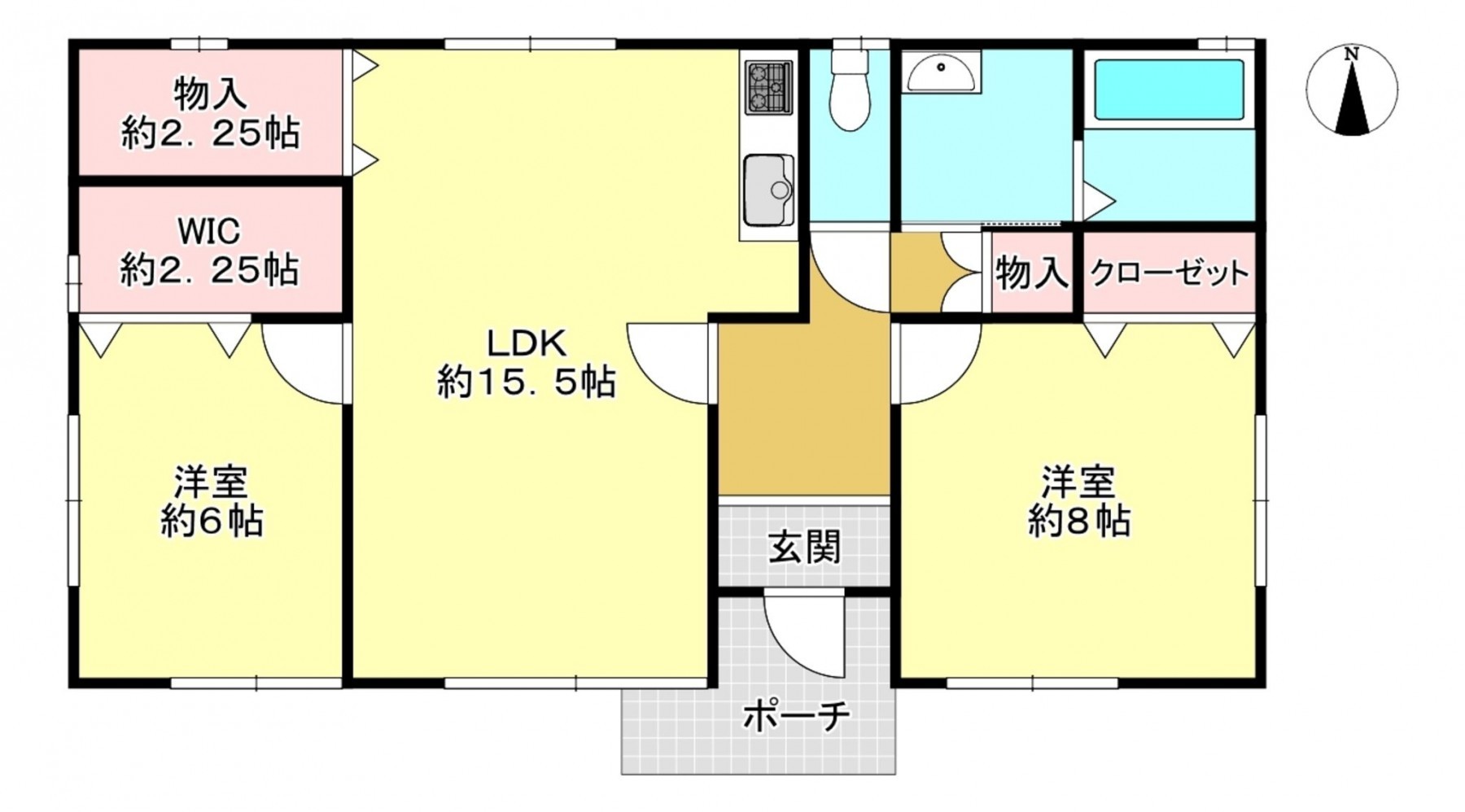 芳賀郡芳賀町大字八ツ木、中古一戸建ての間取り画像です