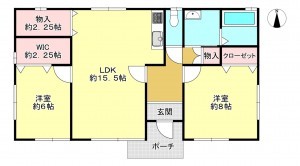芳賀郡芳賀町大字八ツ木、中古一戸建ての間取り画像です