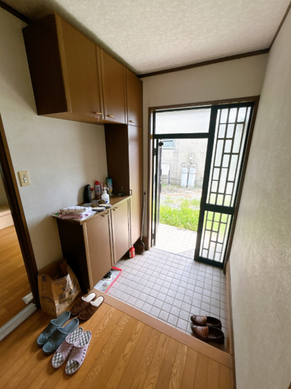 真岡市熊倉、中古一戸建ての玄関画像です