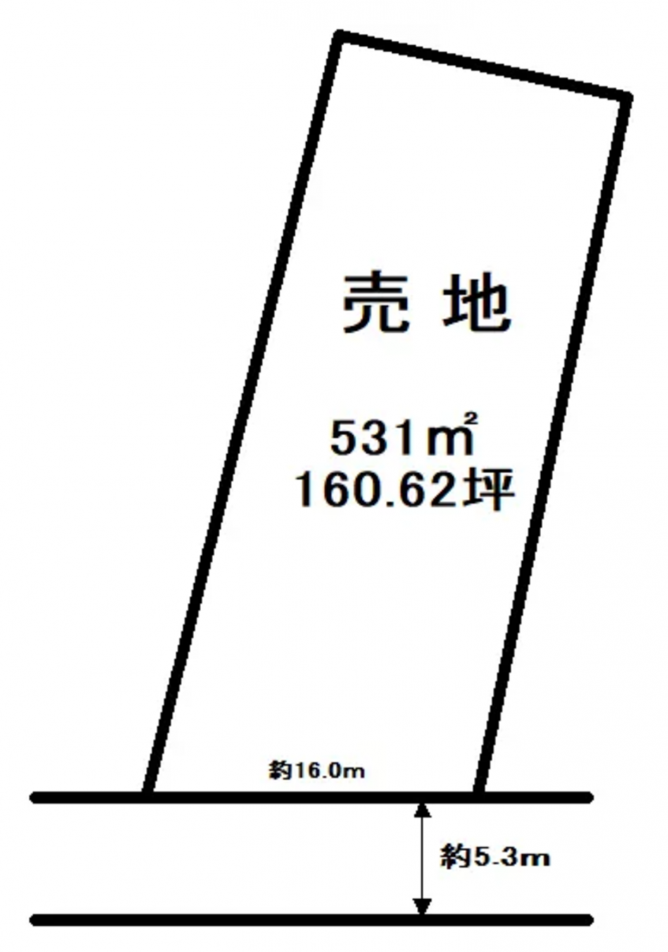 芳賀郡益子町大字長堤、土地の間取り画像です