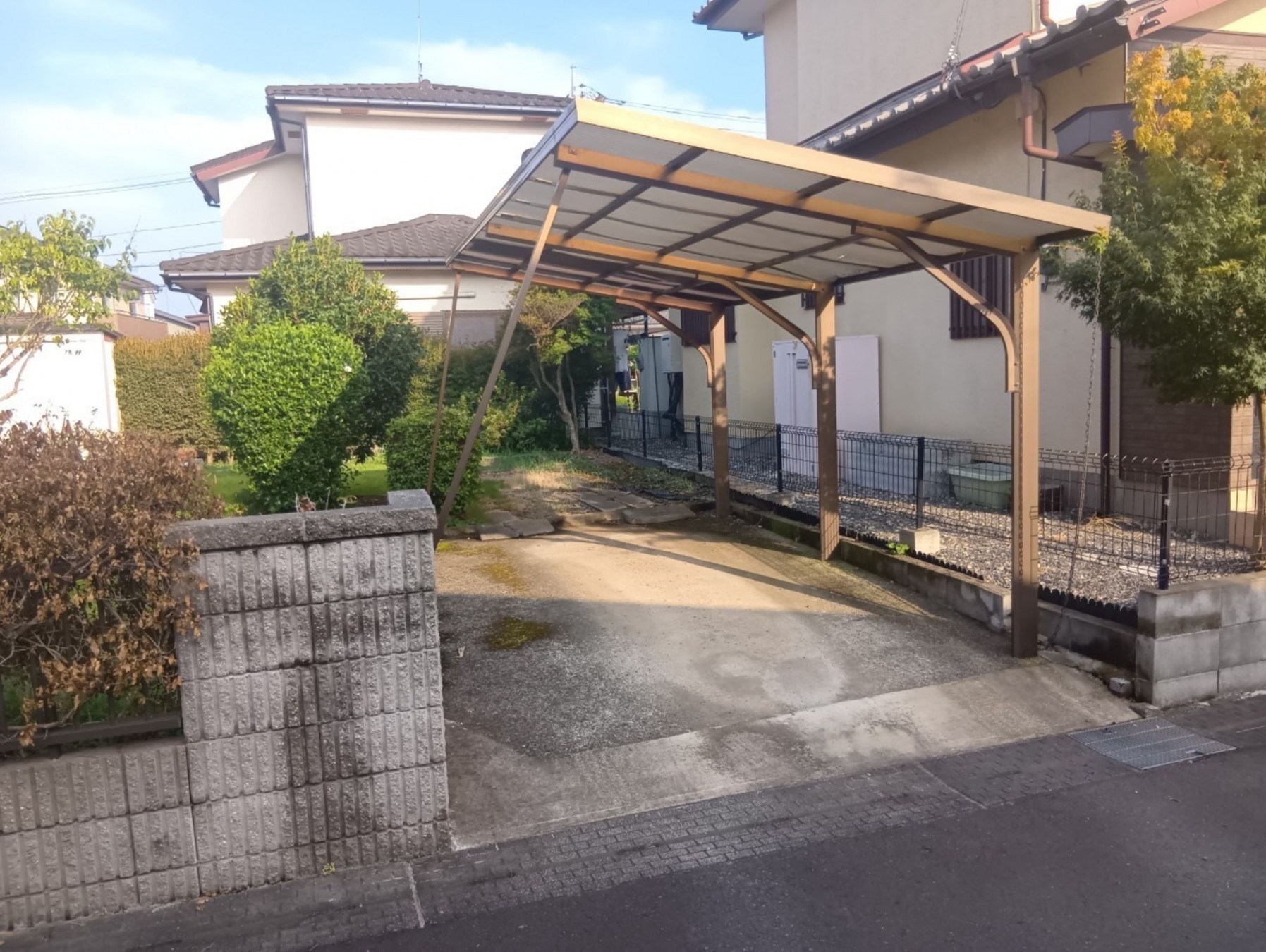 真岡市亀山、中古一戸建ての駐車場画像です