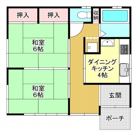 真岡市熊倉町、中古一戸建ての間取り画像です