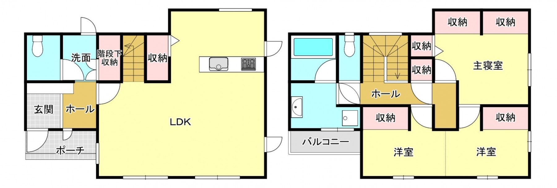 芳賀郡芳賀町大字八ツ木、中古一戸建ての間取り画像です
