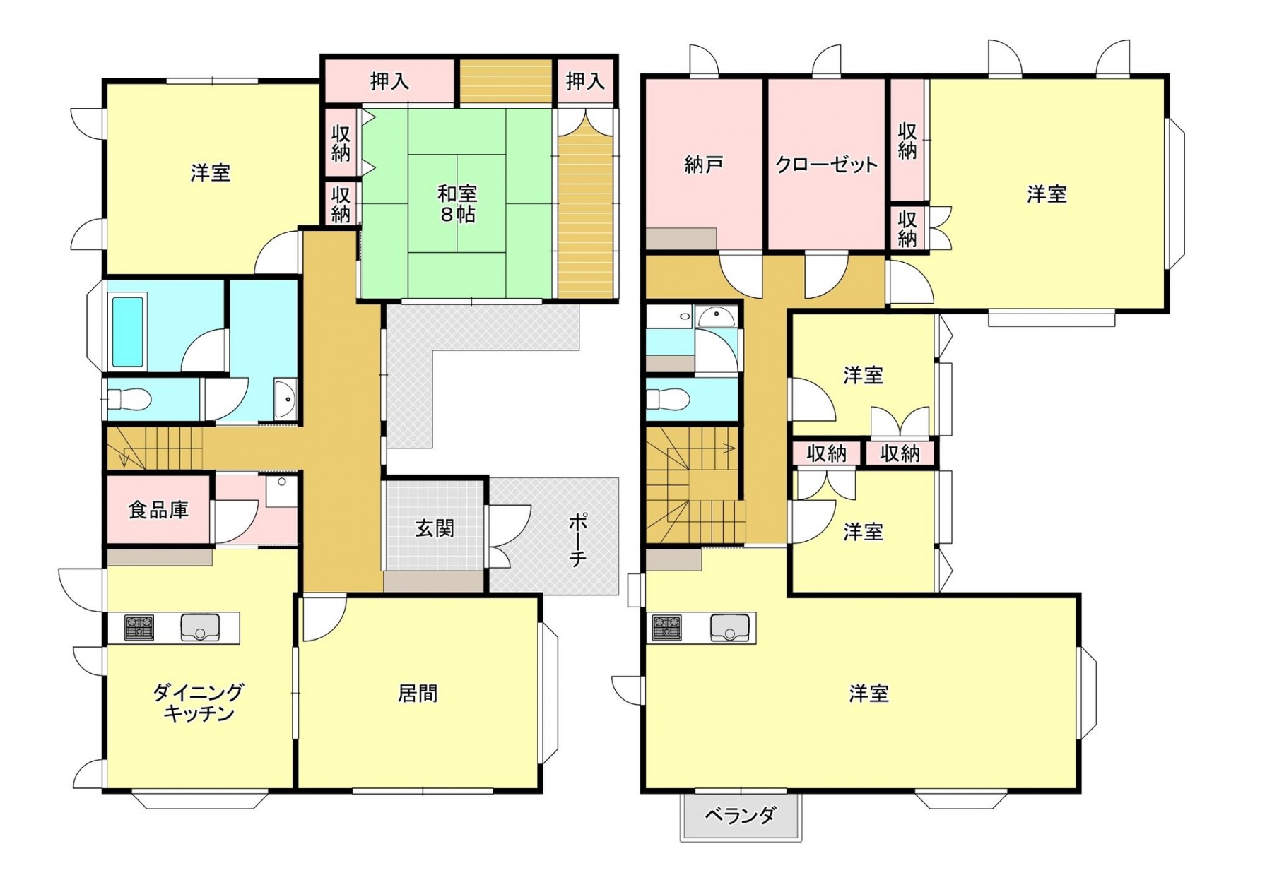 真岡市台町、中古一戸建ての間取り画像です
