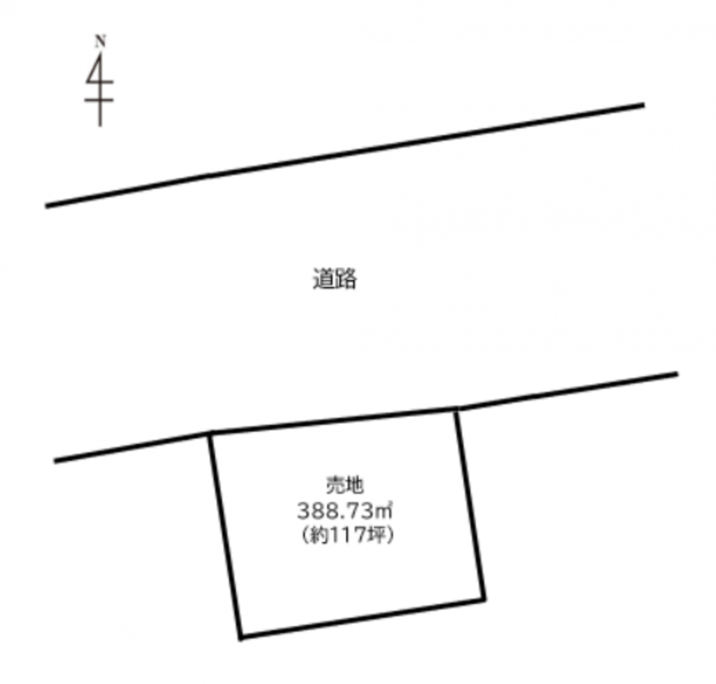 真岡市熊倉、土地の間取り画像です
